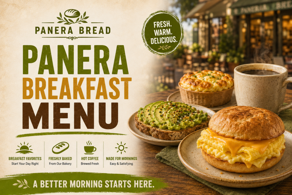 Panera Bread Breakfast Menu